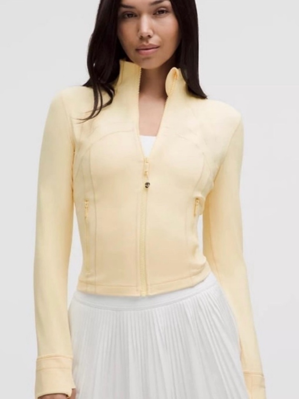 lululemon buttercream cropped Define Jacket - NWT